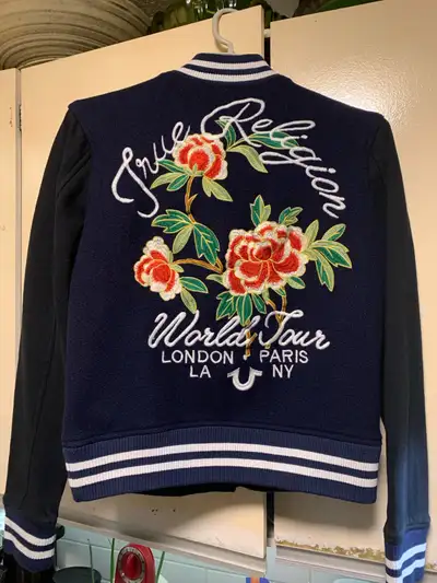 True Religion Jeans Embroidered Lettermans Style Jacket, View more