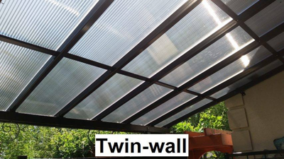 GREENHOUSE TWIN WALL POLYCARBONATE SHEETS, CLEAR, View more