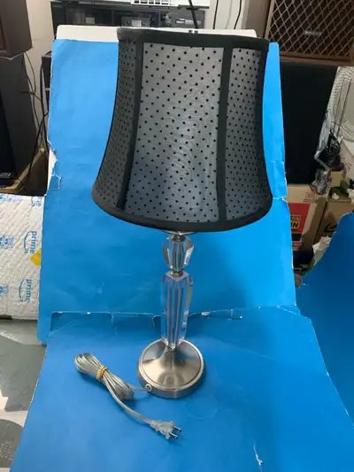 Beautiful Crystal Night Stand Lamp/table Lamp-H 23”great con $15, View more