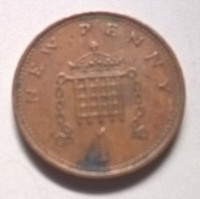 1973 British One (1) New Penny Coin