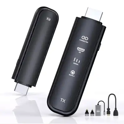 Wireless HDMI Transmitter & Receiver 1080P | Plug & Play 2.4G/5G, View more