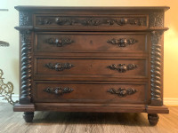 ANTIQUE HAND CARVED EUROPEAN MASSIVE DRESSER $1995 FIRM