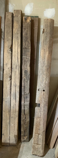 ONLY 2 HAND HEWN BEAMS  & 2 SIX BY SIX SLABS LEFT