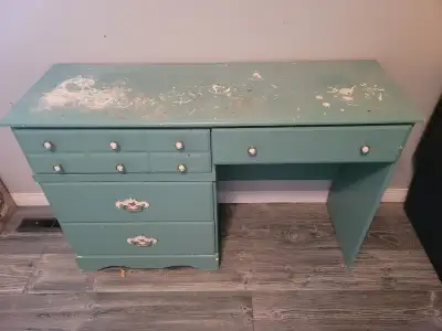 Vintage Antique Wooden Painted Desk, View more