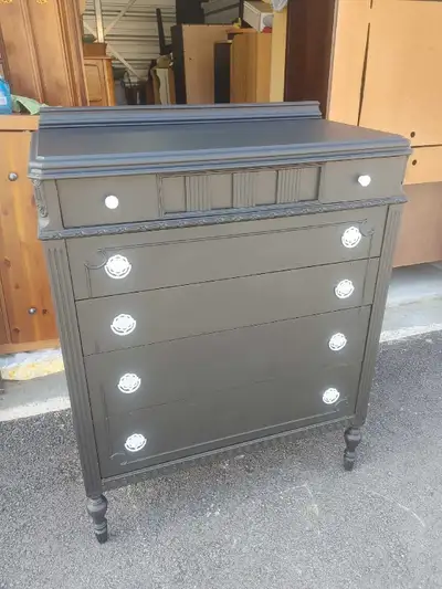 Black Painted Wooden Dresser, View more