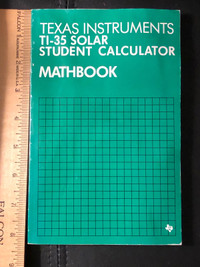  Texas instruments TI – 35 solar student calculator math book