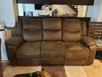 Free 3 Seat Reclining Sofa and Reclining Love Seat