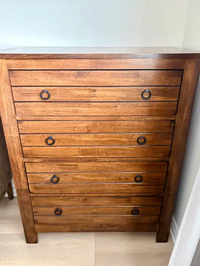 Solid wood dresser and night stand walnut stain, View more