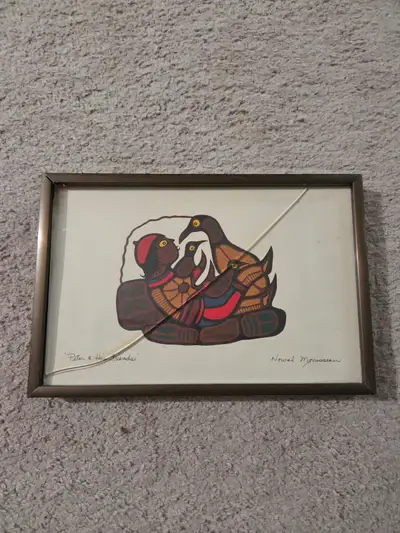 Vintage Norval Morrisseau Print - "Peter and His Friends", 9x6", View more