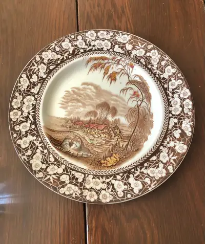 Vintage Collector Plate made in Burslem, England by Royal Pottery Staffordshire Wilkinson. Depicts a...
