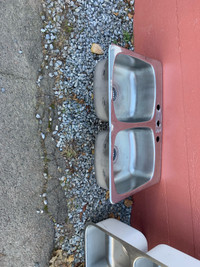  Used double Stainless steel sink $25
