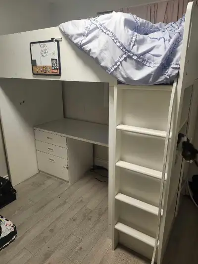 Bunk ikea bed, used in good condition, without matrress, disassemblied, pick up only. The price is n...
