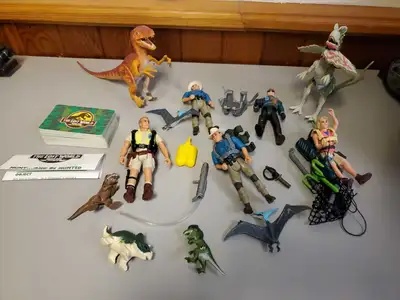 Get your hands on this rare Jurassic Park and Jurassic Park Lost World original dinos and character...