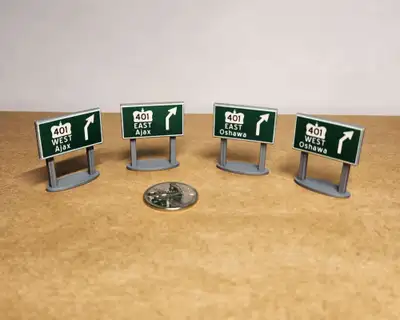 $5 each. HO Scale is 1:87 Scale. Great gift for the train set hobbyist or for Diecast car dioramas.