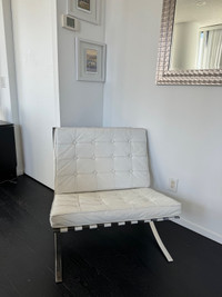 White Barcelona Chair 
