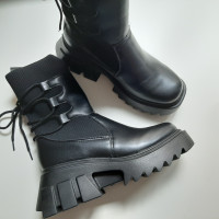 New! Ladies Chunky Funky Boots