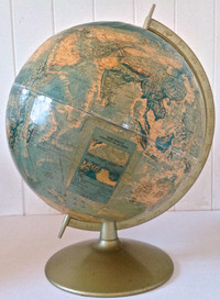 Vintage Collection Globe terrestre français. Rand McNally. USA