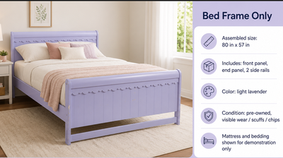 Purple Kids Bed Frame with Headboard and Footboard - Double Size, View more