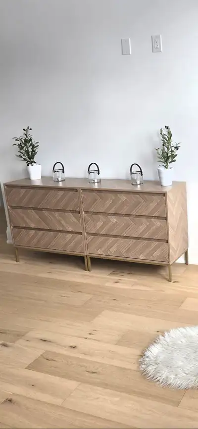 Gorgeous Dresser with Herringbone Pattern, View more