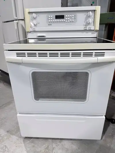 Cuisinière 30po Blanche vitrocéramique | Kenmore *** USAGÉ ***, View more