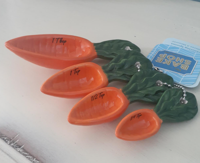 Ceramic Carrot 4 Measuring Spoons The Bake Shop by Masterclass, View more