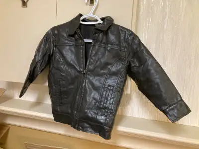 Boys Leather Jacket - size 5, View more