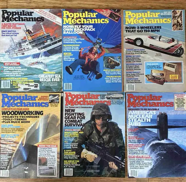 VTG 1980’s Popular Mechanics Magazines, 6 copies for $10 in Magazines in Oakville / Halton Region - Image 2
