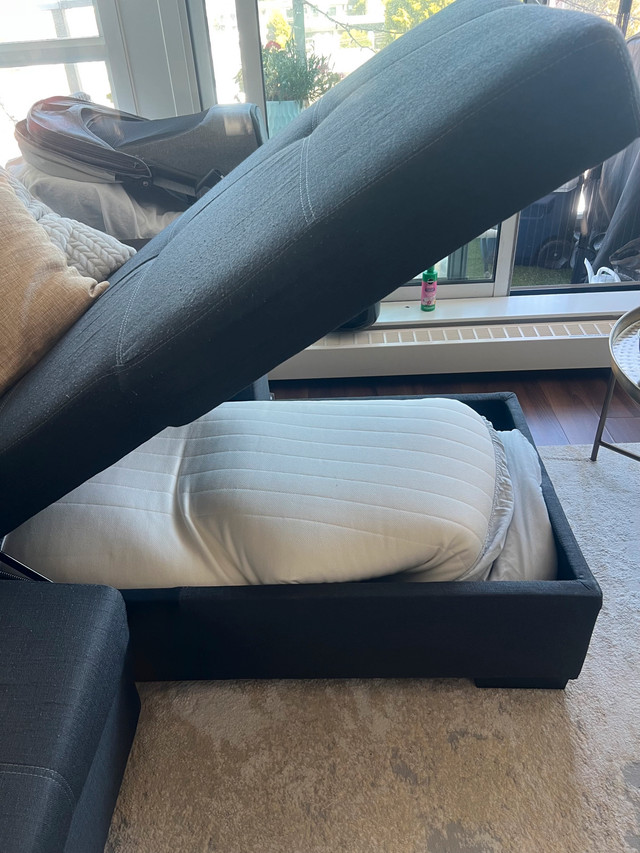 Moving Sale | Convertible Sectional Left/Right Sofa – Bed + Stor in Couches & Futons in Vancouver - Image 4