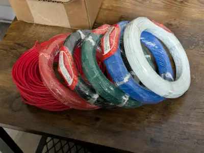 3d printer wire.  PTFE and silicone coated, View more