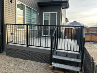 Black picket railing