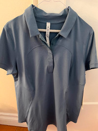 Ladies nwt blue lululemon golf shirt