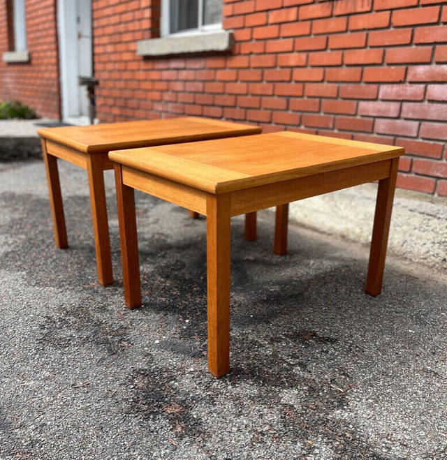 Paire tables salon TECK vintage TEAK Side tables dans Autres tables  à Ville de Montréal - Image 2