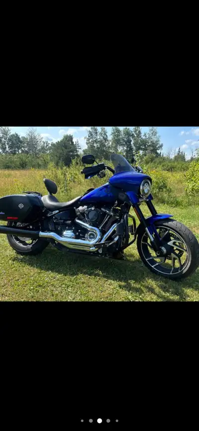Mint , clean with no issues. - all fresh oils - new back tire -custom blue paint - hard saddle bags...