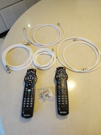 2 like new Cogeco Cable TV Box Remote Controls & Cable