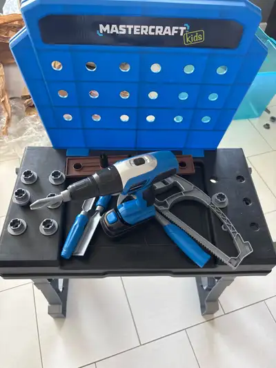 This Mastercraft Kids Workbench is in good condition and ready for your little one to start building...