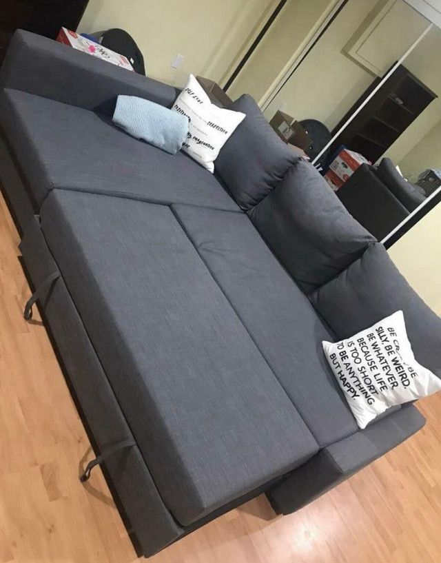 IKEA Friheten sofa bed with storage free delivery  in Couches & Futons in Markham / York Region - Image 2