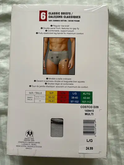 Stanfield's Classic Briefs 6 Pack, size L, View more
