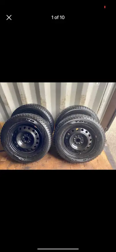 Set of 4 NEW TOYO winter tires rims (195 65 15) pattern (5×100) 2022 TOYOTA COROLLA