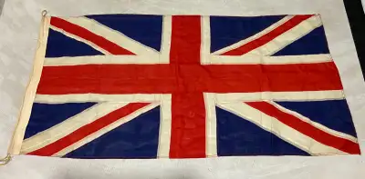 Vintage Panel Sewn Union Jack Flag By Ernest W. Perret, View more