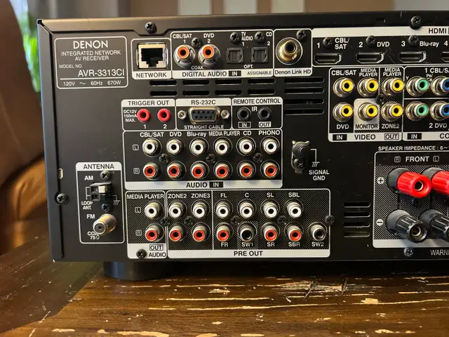Denon AVR-3313CI 7.2-Channel - AirPlay - Phono input - ARC Recei ...