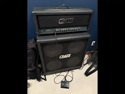 Crate amplifier stack : GX2200H head and GX412R speaker cabinet, View more