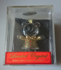 Leaded Crystal Christmas Ornament with 24kt Gold Accents Bear
