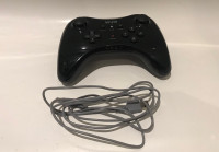 Wii U Pro Controller OEM Black WUP-005 Cleaned and Tested.