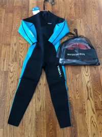 BRAND NEW- women’s wet suit and water ski rope