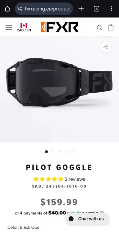 Brand new, never opened FXR snow goggles. One size fits all. They sell for $160 plus tax on the FXR...