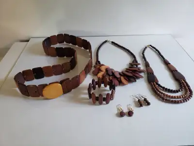 Wood  "Boho" Jewellery Set, View more