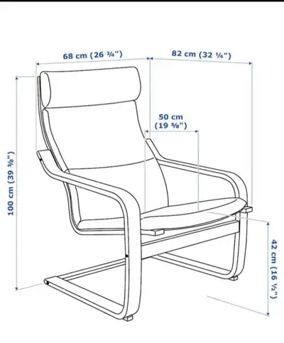 Barely used Ikea rocking chair with footstool.