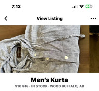 Men’s kurta style shirt 