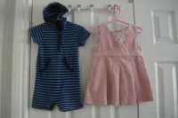 Laura Ashley Girls dress & Baby Gap overall Size 2T, $5.00 each