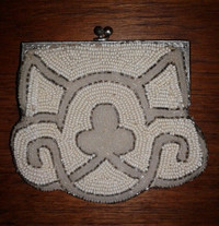 Antique Beaded  small purse , Evening Bag – Made in France